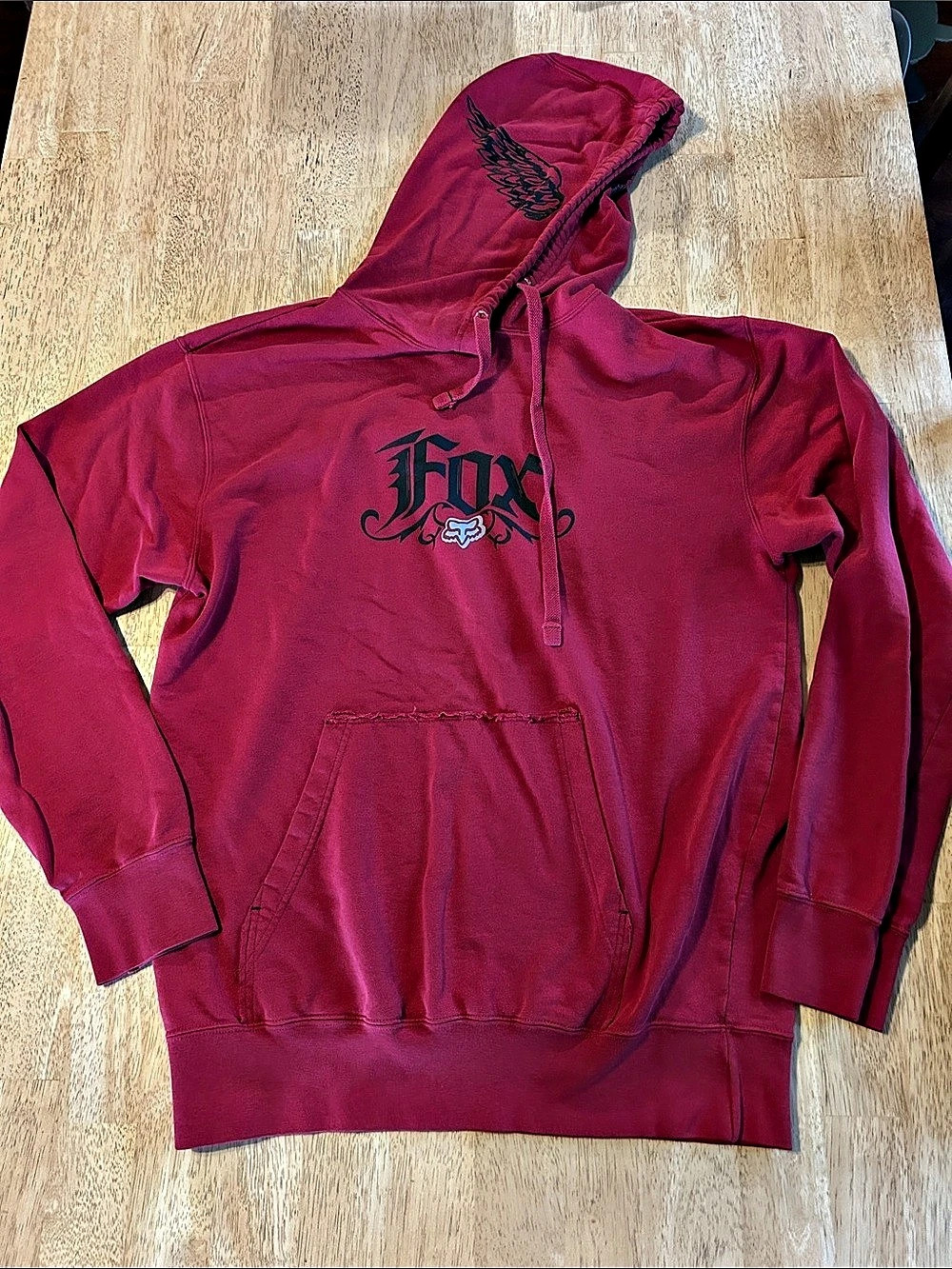 Y2K Fox Men's Graphic Hoodie Size Large